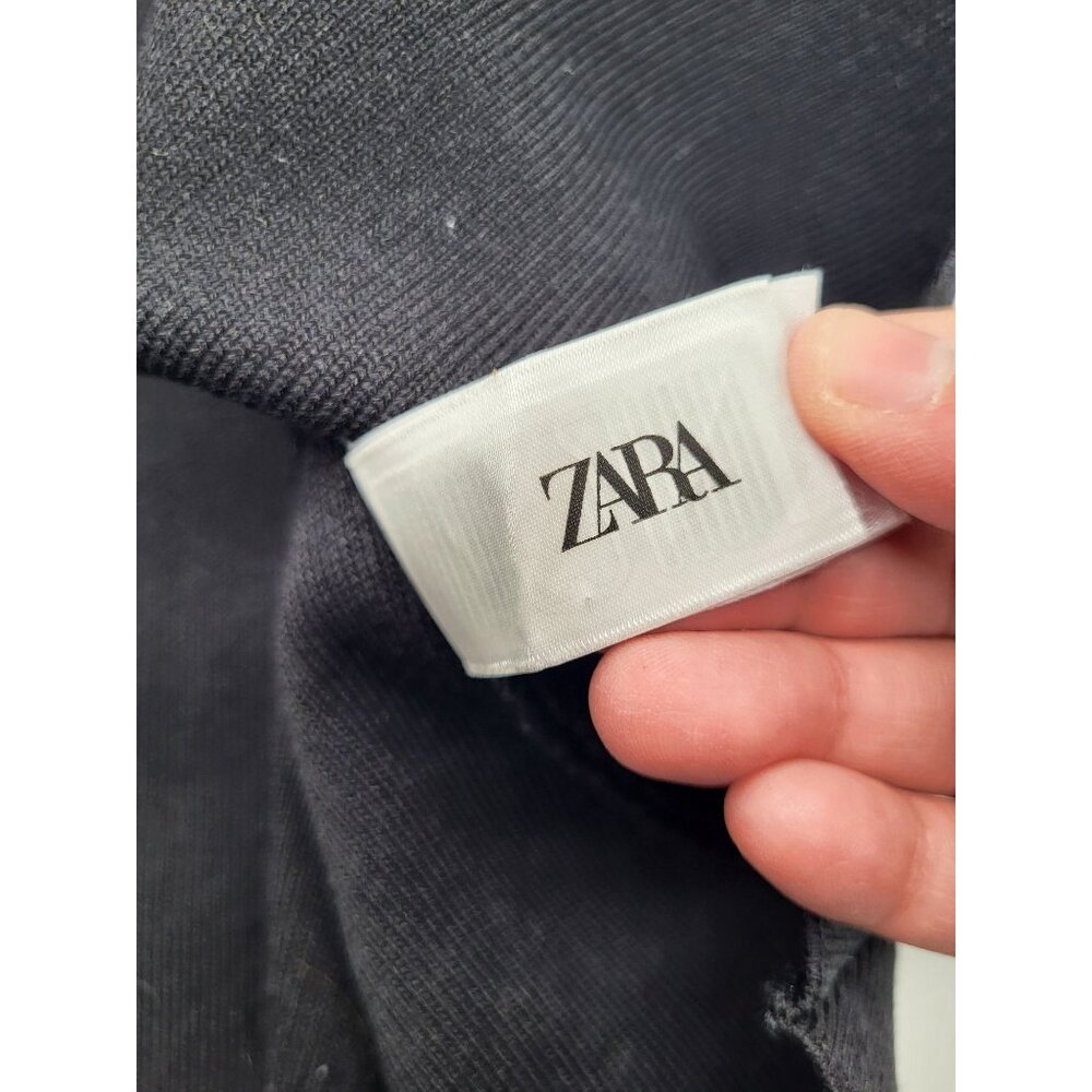 Zara Gold Button Knit Vest Top Black SZ XL Minimalist Classic Heavy - Picture 7 of 8